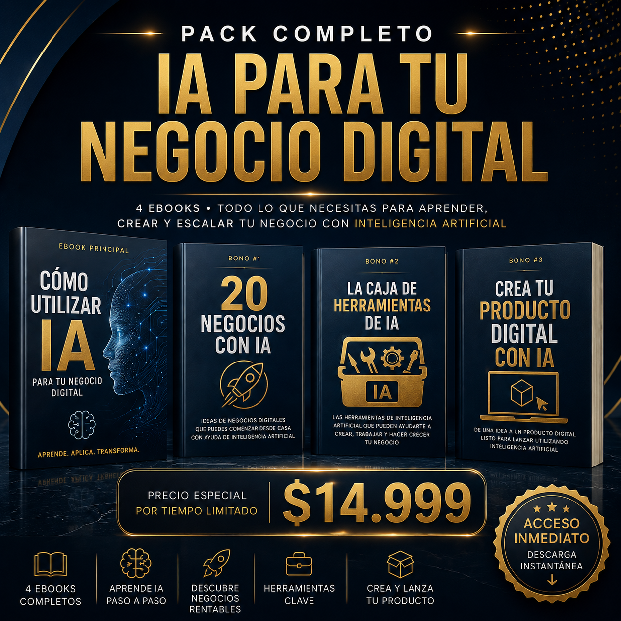 100+ prompts para vender tus productos digitales +3 BONOS.
